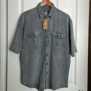 NWT - Cotton Natural - Stonewashed Gray s/s shirt